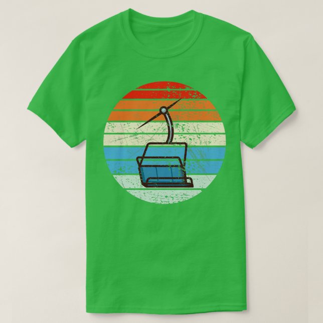 Camiseta Ski Lift Retro (Diseño del anverso)