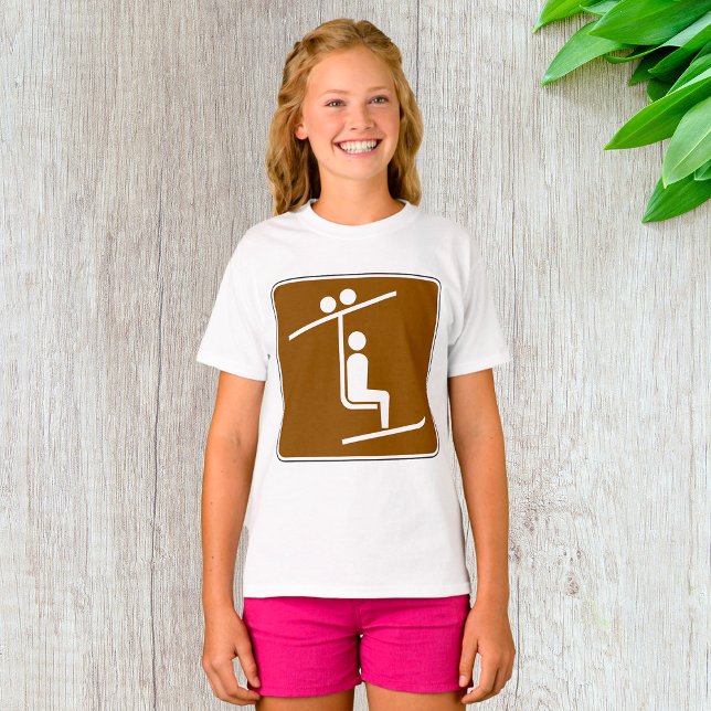 Camiseta Ski Lift Symbol Rustic Winter Sports Icon (Subido por el creador)