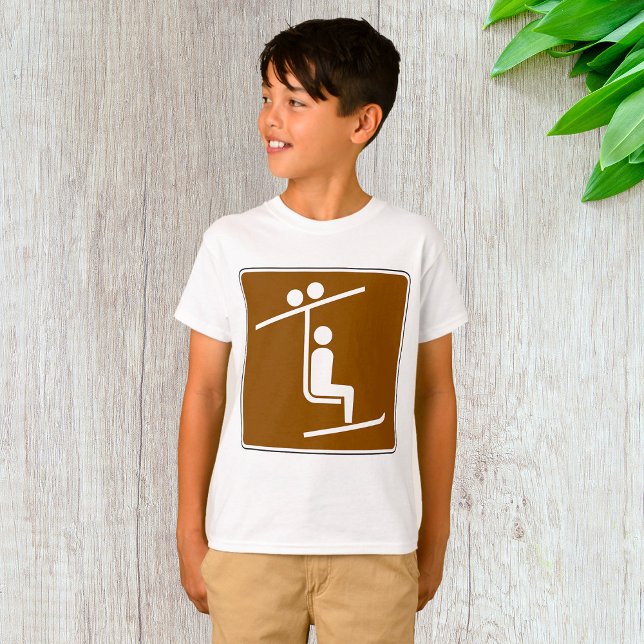 Camiseta Ski Lift Symbol Rustic Winter Sports Icon (Subido por el creador)