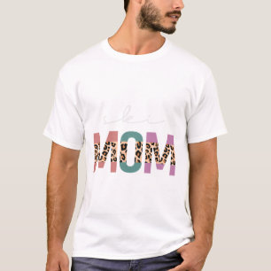 Camiseta Ski Mom Funny Skiier Gift Ski Skier Mamá Leo