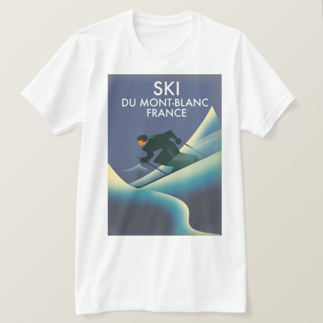 Camiseta Ski Mont Blanc Francia (Anverso del diseño)