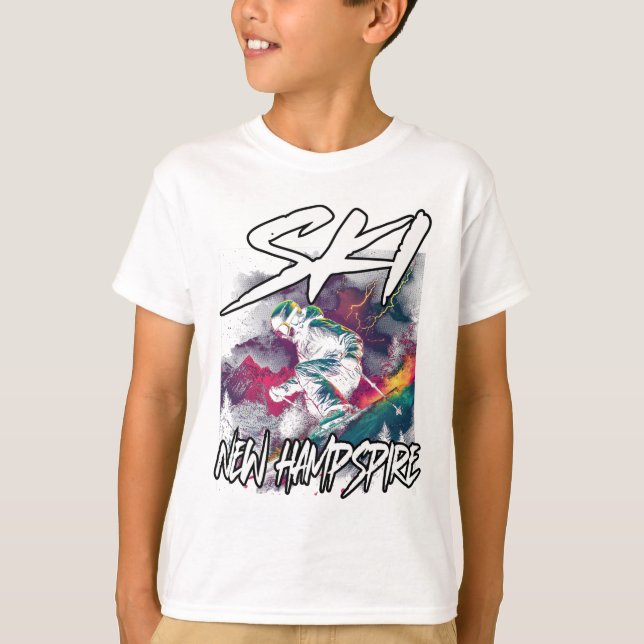 Camiseta Ski New Hampshire Downhill Skiship Adventure Nh Us (Anverso)