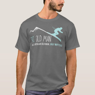 Camiseta Ski Old Man Funny Cute Winter Skiing Gift