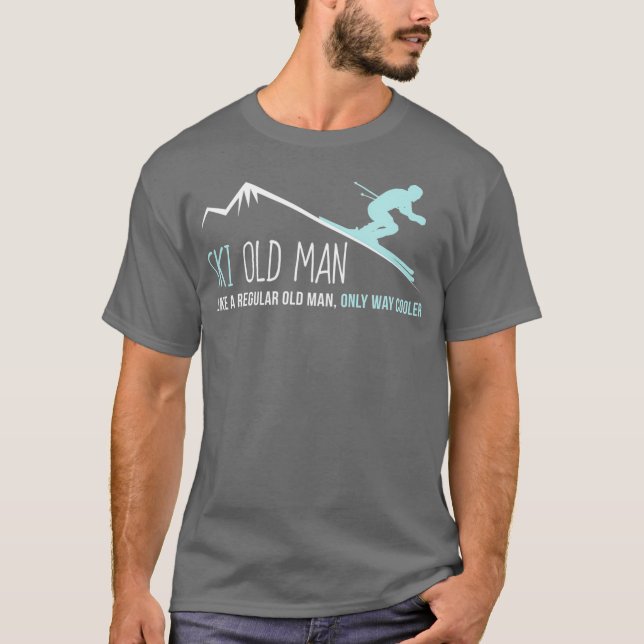 Camiseta Ski Old Man  Funny Cute Winter Skiing Gift (Anverso)