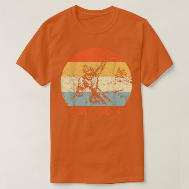 Camiseta Ski Oregon Vintage Retro Snow (Diseño del anverso)