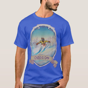 Camiseta Ski Oregon Vintage Retro Snow