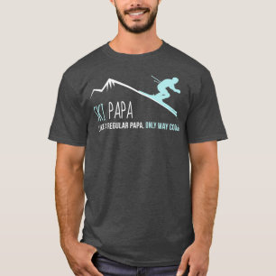 Camiseta Ski Papa  Funny Cute Winter Skiing Gift