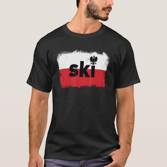 Camiseta SKI Patrimonio polaco Apellido Ancesto Día 1 (Anverso)