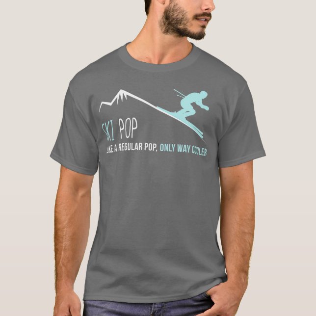Camiseta Ski Pop Gracioso regalo para esquiar en invierno (Anverso)