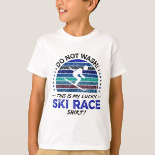 Camiseta Ski Racer Funny Skier Cita esquí Retro Vintage G