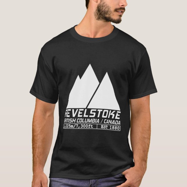Camiseta Ski Revelstoke British Columbia Canadá Esquí (Anverso)