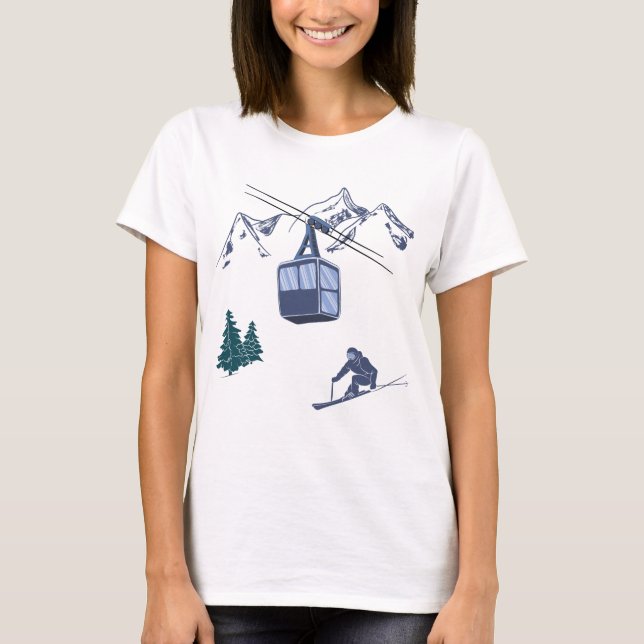 Camiseta Ski Scene Winter Sports (Anverso)