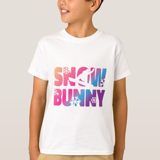Camiseta Ski Skiing Bunny Snow Bunny  (Anverso)