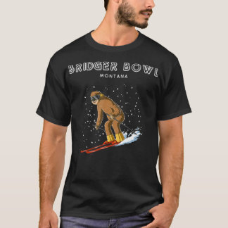 Camiseta Ski Sloth  Bridger Bowl Montana Ski Gift 