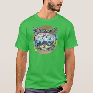 Camiseta Ski Snowboard Cat Kitty Kitten Mountain Ape Snowma