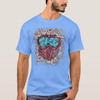 Camiseta Ski Snowboard Goggles Skiing Mountain Ape Snowman