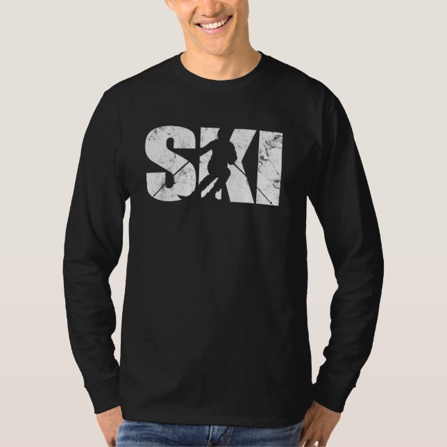 Camiseta Ski Snowboard Skiing Snow Mountain Winter Skiers V (Anverso)