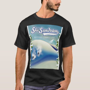 Camiseta Ski Sundown New Hartford ski poster