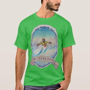 Camiseta Ski Switzerland Vintage Snow Skiing Vacation642