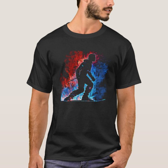 Camiseta Ski Touring Flames Esquí Retro Esquí Touring Esqui (Anverso)