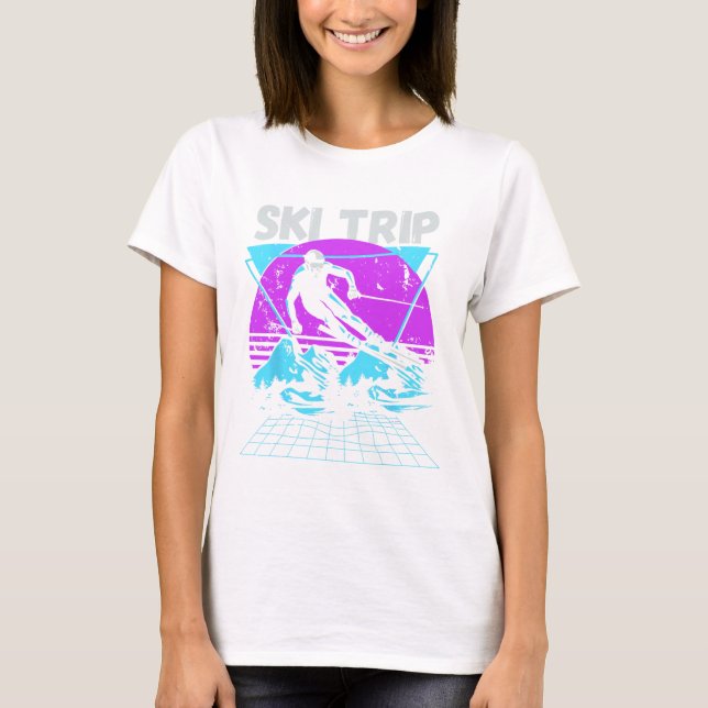 Camiseta Ski Trip 2025 - Matching Family Snow Skiing Vacati (Anverso)