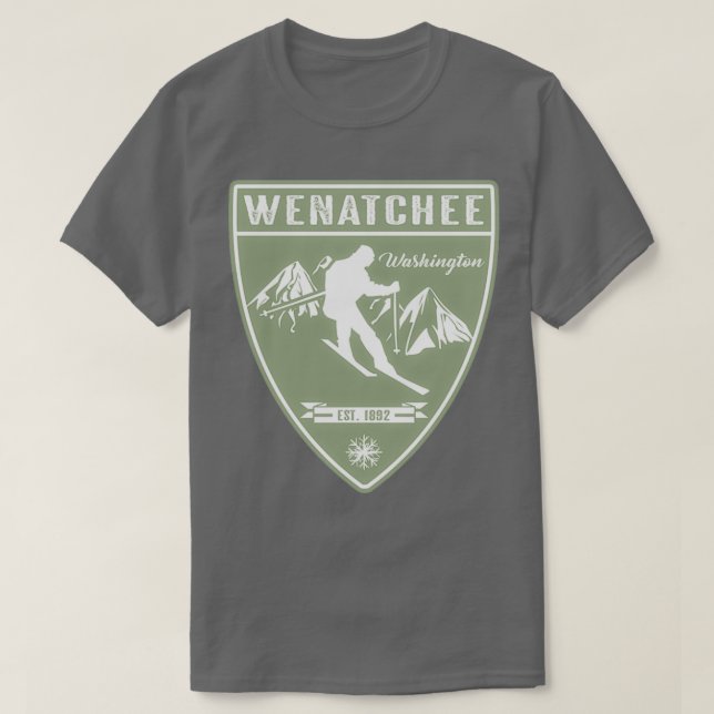 Camiseta Ski Wenatchee Washington (Diseño del anverso)