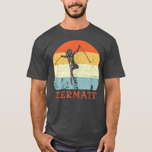 Camiseta Ski Zermatt, Suiza Vintage Snow Skiat