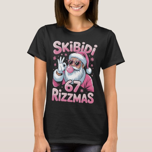 Camiseta Skibidi 67 Rizzmas Papá Noel (Anverso)
