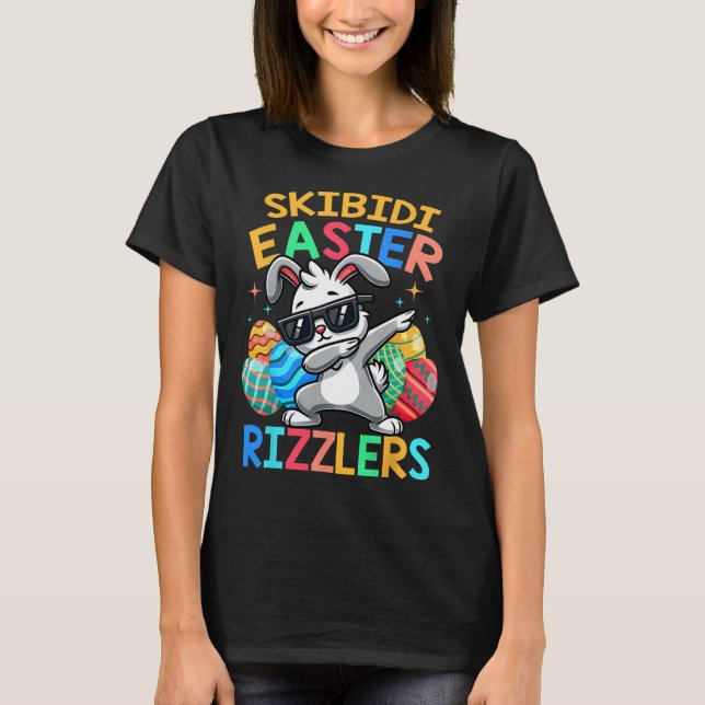Camiseta Skibidi Easter Funny Easter Rizzlers Sigma Gen Alp (Anverso)