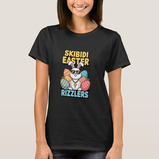 Camiseta Skibidi Easter Funny Easter Rizzlers Sigma Gen Alp (Anverso)