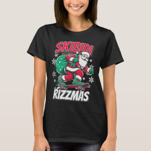Camiseta Skibidi Rizzmas Funny Navidades Skater