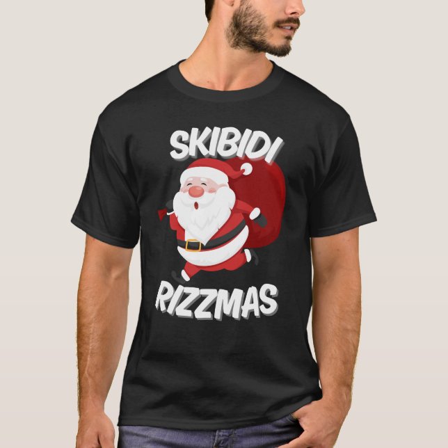 Camiseta Skibidi Rizzmas Funny Santa Clause Navidades (Anverso)