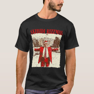 Camiseta Skibidi Rizzmas Graciosos Navidades de Trump Rizz 