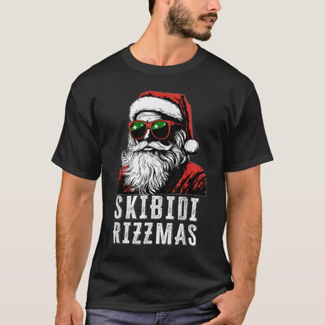 Camiseta Skibidi Rizzmas Navidades Rizz Santa Claus (Anverso)