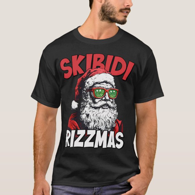 Camiseta Skibidi Rizzmas Navidades Rizz Santa Claus (Anverso)