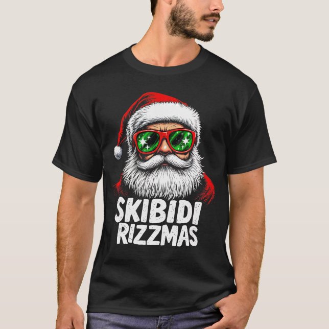Camiseta Skibidi Rizzmas Navidades Rizz Santa Claus (Anverso)