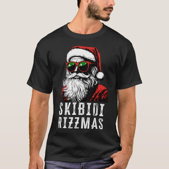 Camiseta Skibidi Rizzmas Navidades Rizz Santa Claus (Anverso)