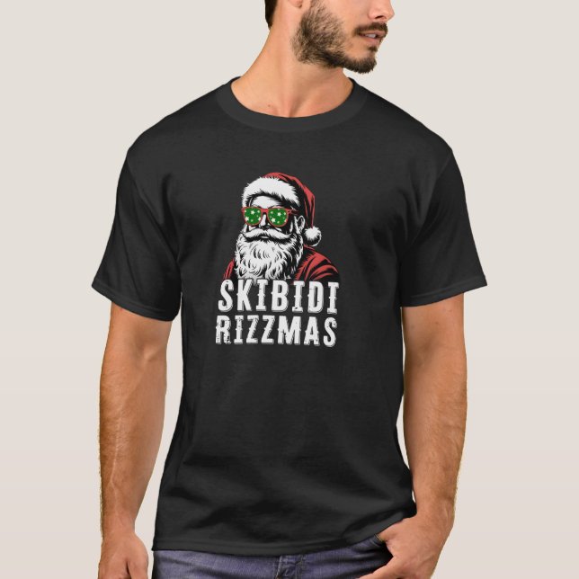 Camiseta Skibidi Rizzmas Navidades Rizz Santa Claus (Anverso)