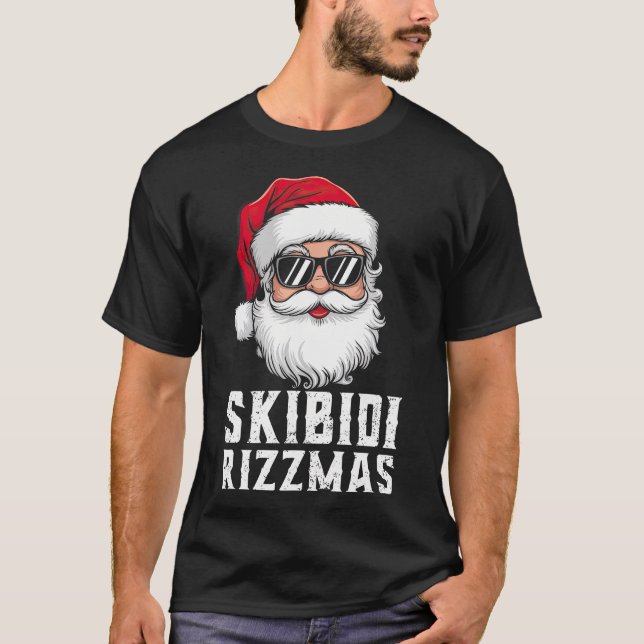 Camiseta Skibidi Rizzmas Navidades Santa Claus Charisma Riz (Anverso)