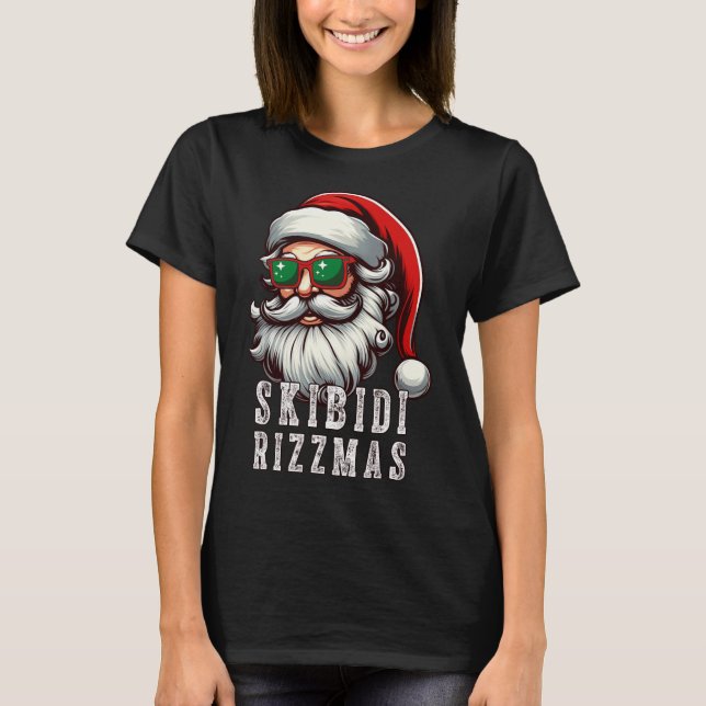 Camiseta Skibidi Rizzmas Navidades Santa Claus Merry Rizz M (Anverso)