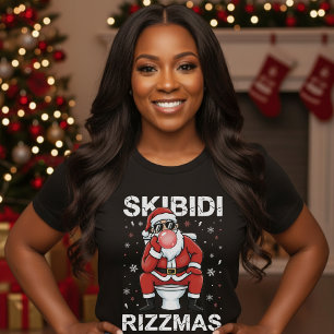 Camiseta Skibidi Rizzmas Papá Noel Inodoro Navideño Diverti