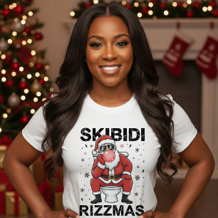 Camiseta Skibidi Rizzmas Santa Claus Inodoro Navidades Dive