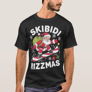 Camiseta Skibidi Rizzmas Santa Clause Patinar Rizz