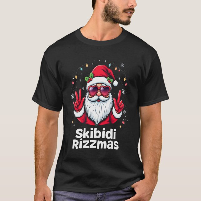 Camiseta Skibidi Rizzmas Santa Navidades Fiesta (Anverso)