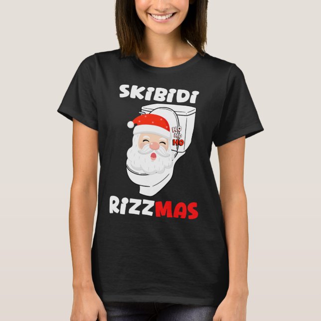 Camiseta Skibidi Rizzmas Season Feliz Navidad Santa Claus (Anverso)
