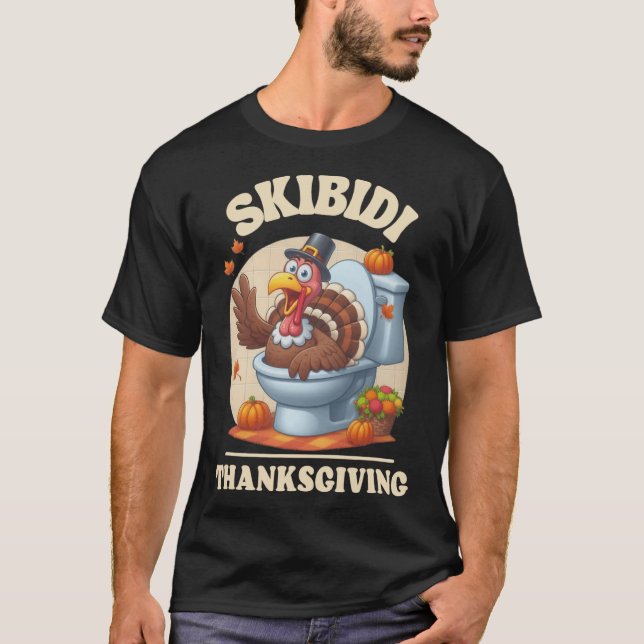 Camiseta Skibidi Thankess Funny Meme Skibidi Toilet Tur (Anverso)