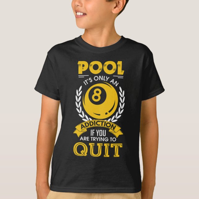 Camiseta Skiddle Cricket Tee's Pool Addiction Pool Player  (Anverso)