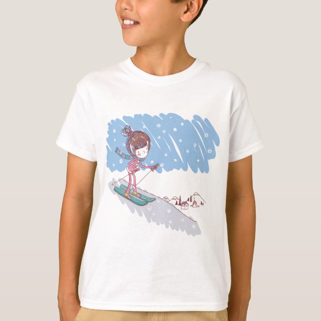 Camiseta Skiier lindo (Anverso)