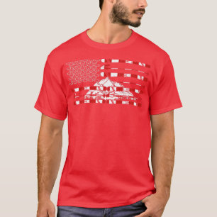 Camiseta Skiing American Flag Patriotic USA Flag Decor Ski