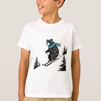Camiseta Skiing Bear, Funny Wintersports, Dad Ski Slope, Fu